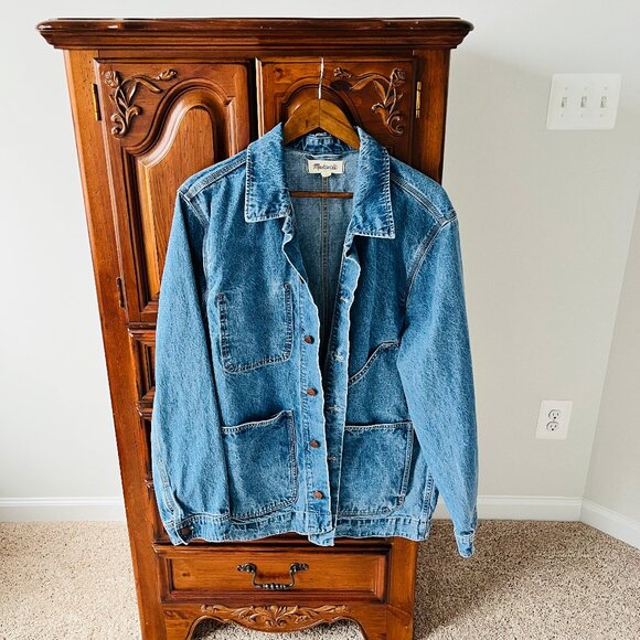 Madewell Denim Chore Jacket, Size Large - Picture 1 of 5